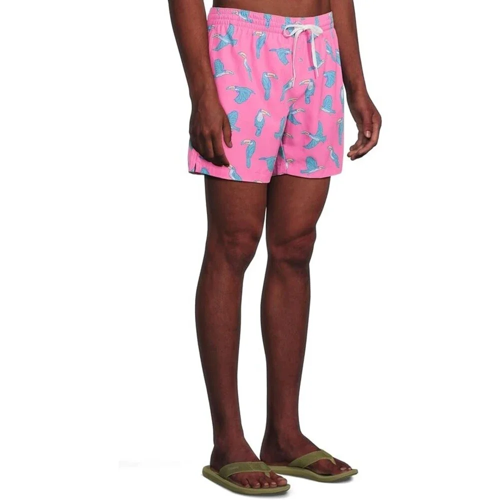 Chubbies The Toucan Do Its Swim Trunks Mens 2XL Bright Pink Classic Lined FTS880